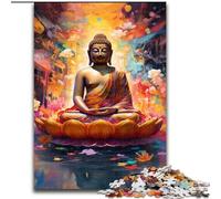 1000Pc Adults Jigsaw Puzzle Colorful Art Buddha Jigsaw Puzzles 1000 Pieces for Adults Perfect, Educational Toy (Size 50x75 cm)