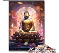 1000Pc Adults Jigsaw Puzzle Colorful Art Buddha Jigsaw Puzzles for Adults 1000 Piece Ideal DIY Decor & Brain Teaser Gift (Size 26x38cm)