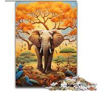 1000Pc Adults Jigsaw Puzzle Colorful Art Elephant Puzzle 1000Pieces Jigsaw Family Activity Game, Home Decor Wall Art (Size 26x38 cm)