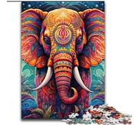 1000Pc Adults Jigsaw Puzzle Colorful Art Elephant Puzzle 1000Pieces Jigsaw Family Activity Game, Home Decor Wall Art (Size 26x38 cm)