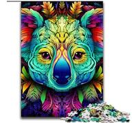 1000Pc Adults Jigsaw Puzzle Colorful Art Koala Jigsaw for Teenager & Families, Perfect DIY Decor & Brain-Teasing Challenge (size : 50x75cm)