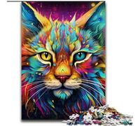 1000Pc Adults Jigsaw Puzzle Colorful Art Lynx Puzzles 1000Pieces for Adults Family Activity Game for Teenager, DIY Home Decor Brain Teaser Gift (Size 50x75 cm)