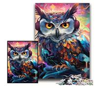 1000Pc Adults Jigsaw Puzzle Colorful Art Owl Jigsaw Puzzles for Adults 26x38 cm Perfect for Family Fun on Christmas, Thanksgiving, Birthdays & Easter