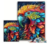 1000Pc Adults Jigsaw Puzzle Colorful Art Parrot 1000 Pieces Puzzles for Adults Family Interactive Game, Brain Teaser Gift, Educational Toy Size 50x75cm