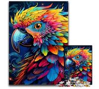 1000Pc Adults Jigsaw Puzzle Colorful Art Parrot cardboard Jigsaw Puzzles for Adults Family Activity, DIY Home Decor, 26X38CM/10.23x14.96inch