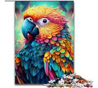 1000Pc Adults Jigsaw Puzzle Colorful Art Parrot Wooden Jigsaw Puzzles size : 50x75cm Perfect Home Or Office Decor, Ideal