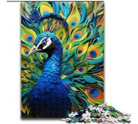 1000Pc Adults Jigsaw Puzzle Colorful Art Peacock 1000Piece Puzzle Gift DIY Fun Suitable for Home Living Room Office Decoration (Size 50x75 cm)
