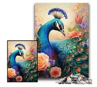 1000Pc Adults Jigsaw Puzzle Colorful Art Peacock Difficult Puzzles for Adults 26x38 cm Brain Challenge Gift, Educational Activity for Teenagers