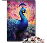 1000Pc Adults Jigsaw Puzzle Colorful Art Peacock Jigsaw Puzzles 1000 Pieces for Adults Perfect, Educational Toy (Size 26x38 cm)