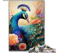 1000Pc Adults Jigsaw Puzzle Colorful Art Peacock Jigsaw Puzzles for Adults Brain-Challenging DIY Decorative Game, Family Interactive Toy size : 50x75cm