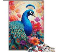 1000Pc Adults Jigsaw Puzzle Colorful Art Peacock Puzzles 1000Pieces for Adults Family Activity Game for Teenager, DIY Home Decor Brain Teaser Gift (Size 50x75 cm)