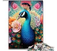 1000Pc Adults Jigsaw Puzzle Colorful Art Peacock Puzzles 1000Pieces for Adults Family Game Night, Home Decor & Brain Training Gift (Size 26x38 cm)