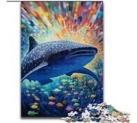 1000Pc Adults Jigsaw Puzzle Colorful Art Whale Shark Jigsaw Puzzles for Adults Perfect for Halloween, Christmas, Birthday Gift 50x75cm