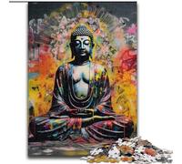 1000Pc Adults Jigsaw Puzzle Colorful Buddha 1000 Pieces Puzzles for Adults Family Interactive Game, Brain Teaser Gift, Educational Toy 26x38cm