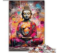 1000Pc Adults Jigsaw Puzzle Colorful Buddha 1000 Pieces Puzzles for Adults Family Interactive Game, Brain Teaser Gift, Educational Toy 26x38cm