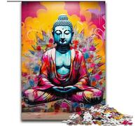 1000Pc Adults Jigsaw Puzzle Colorful Buddha 1000 Pieces Puzzles for Adults for The Whole for Women, Gifts for Men (Szie 26x38cm)