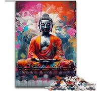 1000Pc Adults Jigsaw Puzzle Colorful Buddha Puzzle 1000Pieces Jigsaw Family Activity Game, Home Decor Wall Art (Size 50x75 cm)