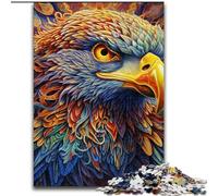 1000Pc Adults Jigsaw Puzzle Colorful Eagle Jigsaw Puzzle Made of Wood,Fun at Home Activities, Birthday Present, Travel Gifts 1000pcs(50x75cm)