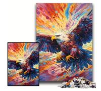 1000Pc Adults Jigsaw Puzzle Colorful Eagle Jigsaw Puzzles for Adults 50x75 cm Perfect for Family Fun on Christmas, Thanksgiving, Birthdays & Easter