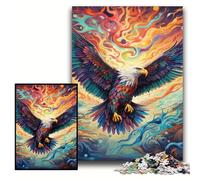 1000Pc Adults Jigsaw Puzzle Colorful Eagle Jigsaw Puzzles for Adults Perfect for Halloween, Christmas, Birthday Gift Size 50x75cm