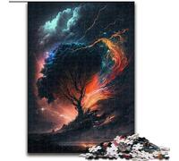 1000Pc Adults Jigsaw Puzzle Colorful Fantasy Landscape Made of Wood, for Parents, Lovers, Friends - Age 14+ 50x75cm for Birthday Holiday Christmas