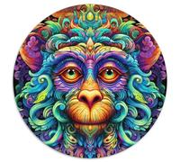 1000Pc Adults Jigsaw Puzzle Colorful Monkey 1000 Piece Jigsaw Family Interaction & Brain Challenge,Family Activity Challenge (67.5x67.5cm)