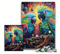1000Pc Adults Jigsaw Puzzle Colorful Parrot 1000 Pieces Puzzles for Adults Family Interactive Game, Brain Teaser Gift, Educational Toy Size 50x75cm