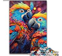 1000Pc Adults Jigsaw Puzzle Colorful Parrot 1000Piece Puzzle Gift DIY Fun Suitable for Home Living Room Office Decoration (Size 26x38 cm)