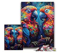 1000Pc Adults Jigsaw Puzzle Colorful Parrot Difficult Puzzles for Adults 26x38 cm Brain Challenge Gift, Educational Activity for Teenagers
