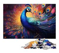 1000Pc Adults Jigsaw Puzzle Colorful Peacock Puzzles for Adults for Teenagers & Family Fun - DIY Brain Teaser Game Gift 50x75CM/19.68x29.52inch