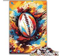 1000Pc Adults Jigsaw Puzzle Colorful Rugby Jigsaw Puzzles 1000Pieces for Adults with Family Interactive Game, for Ages 14+ (Size 26x38 cm)