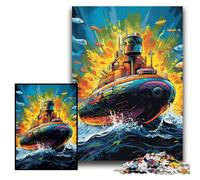 1000Pc Adults Jigsaw Puzzle Colorful Submarine Jigsaw Puzzles for Adults Perfect for Halloween, Christmas, Birthday Gift Size 50x75cm
