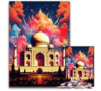 1000Pc Adults Jigsaw Puzzle Colorful Taj Mahal Puzzles for Adults for Parents, Lovers, Friends - Age 14+ 26X38CM/10.23x14.96inch
