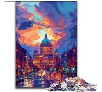 1000Pc Adults Jigsaw Puzzle Colorful Taj Mahal Wooden Jigsaw Puzzles for Adults Fun Present & Activity for Home size 50x75cm