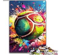 1000Pc Adults Jigsaw Puzzle Colorful Tennis Wooden Jigsaw Puzzles size : 50x75cm Perfect Home Or Office Decor, Ideal