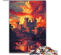 1000Pc Adults Jigsaw Puzzle Colorful Warwick Castle Made of Wood, Ideal for Family Fun, Relaxation 50x75cm for Teenager & Family Fun