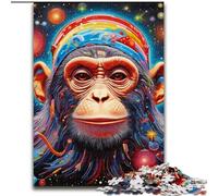 1000Pc Adults Jigsaw Puzzle Colourful Art Monkey Challenging Puzzles size 50x75cm Interactive Family Game, Ideal, Family Activity Game