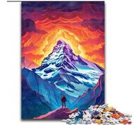 1000Pc Adults Jigsaw Puzzle Colourful Beautiful Mountains Made of Wood, for Parents, Lovers, Friends - Age 14+ 50x75cm for Birthday Holiday Christmas