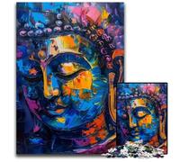 1000Pc Adults Jigsaw Puzzle Colourful Buddha Graffiti Jigsaw Puzzles for Adults Gift for Men And Women, Daily & Special Occasion 50x75CM/19.68x29.52inch