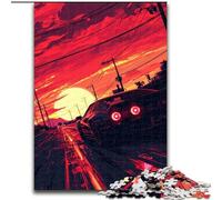 1000Pc Adults Jigsaw Puzzle Colourful Classic Sports Cars Made of Wood, Fun Activity for at Home 50x75cm DIY Art Decor
