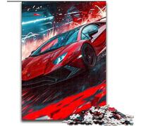 1000Pc Adults Jigsaw Puzzle Colourful Classic Sports Cars Made of Wood, Idea, Humorous Artwork, Detailed Artwork 50x75cm for Birthday Holiday Christmas