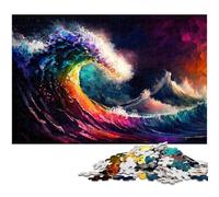 1000Pc Adults Jigsaw Puzzle Colourful Ocean Waves Puzzles for Adults for Teenagers & Family Fun - DIY Brain Teaser Game Gift 50x75CM/19.68x29.52inch