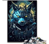 1000Pc Adults Jigsaw Puzzle Colourful Robot Fox Art Made of Wood, Idea, Humorous Artwork, Detailed Artwork 50x75cm for Birthday Holiday Christmas