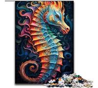 1000Pc Adults Jigsaw Puzzle Colourful Seahorses 1000 Pieces Puzzles for Adults for Family & Friends, Brain-Teasing Challenge size 38x26cm