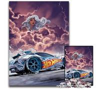 1000Pc Adults Jigsaw Puzzle Comic Storm Sports Car Wooden Puzzles Fun Games, Is Ideal As A Gift for The Whole Family for for Age 14 50X75CM