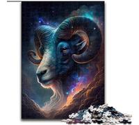 1000Pc Adults Jigsaw Puzzle Cosmic Aries Made of Wood, for Parents, Lovers, Friends - Age 14+ 50x75cm for Birthday Holiday Christmas