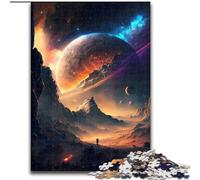 1000Pc Adults Jigsaw Puzzle Crack Planet Landscape Made of Wood, Ideal for Family Fun, Relaxation 50x75cm for Teenager & Family Fun