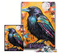1000Pc Adults Jigsaw Puzzle Crow Graffiti Difficult Puzzles for Adults 50x75 cm Brain Challenge Gift, Educational Activity for Teenagers