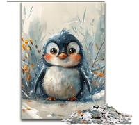 1000Pc Adults Jigsaw Puzzle Cute Baby Penguin Jigsaw Puzzle Made of cardboard,Fun at Home Activities, Birthday Present, Travel Gifts 1000pcs(26x38cm)