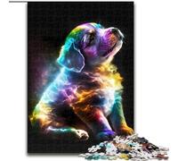 1000Pc Adults Jigsaw Puzzle Cute Galaxy Puppy Made of Wood, Fun Activity for at Home 50x75cm DIY Art Decor